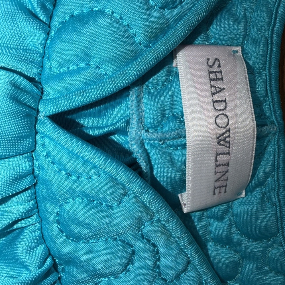 Shadowline Short Nightgown & Matching Robe Size Small Turquoise Blue nylon - Picture 4 of 16
